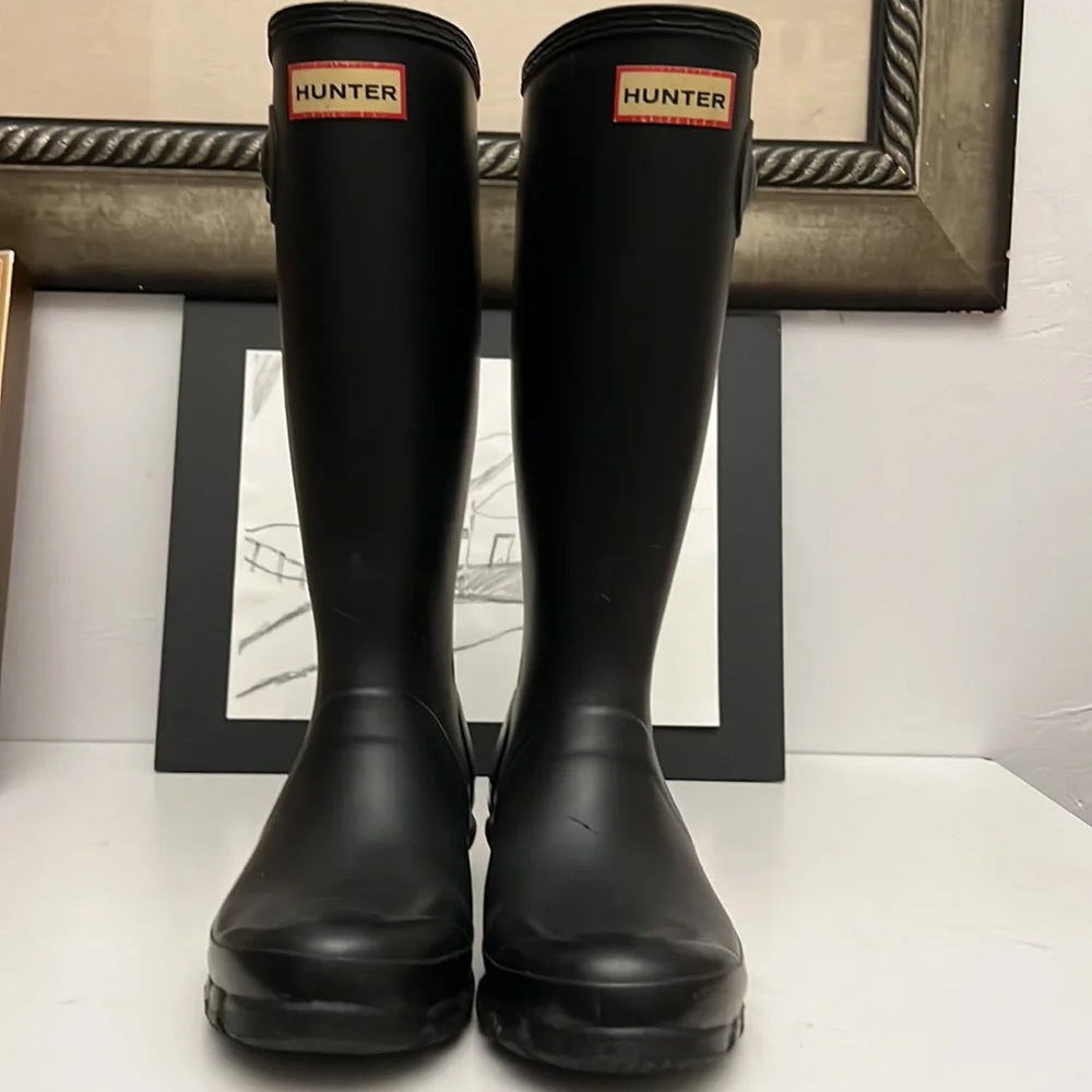 Hunter Original Kids' Classic Rain Boot Black Mate Little Kid/Big Kid) S… - Picture 5 of 16